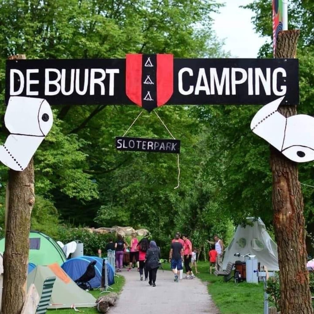 De tenten worden aankomend weekend weer na twee te zijn weg geweest opgezet tijdens Buurtcamping Sloterpark.