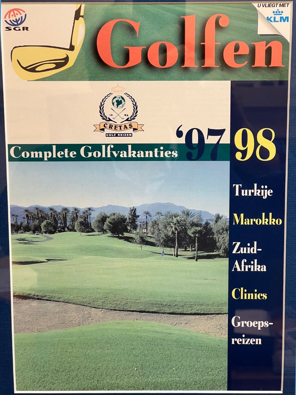 De allereerste brochure van Cretas Reizen uit 1997.