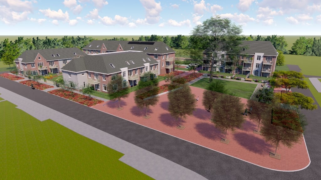 Het ontwerp van de gebouwen en de inrichting van de openbare ruimte van het Weteringplein in Nieuwveen. 