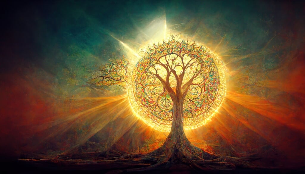 De Tree of Life symboliseert de connectie met alles om ons heen. 