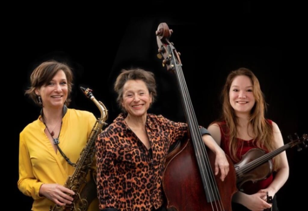 Kim Soepnel (contrabas), Babette Jane (altsax) en Nina Zuure (viool).