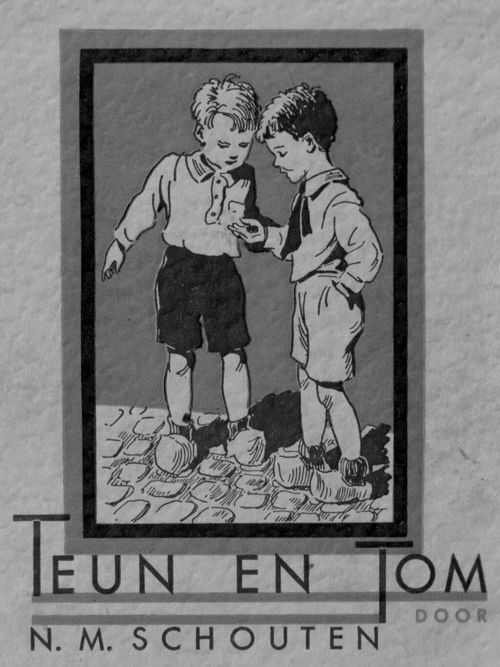 Kaft van het boekje 'Teun en Tom.'