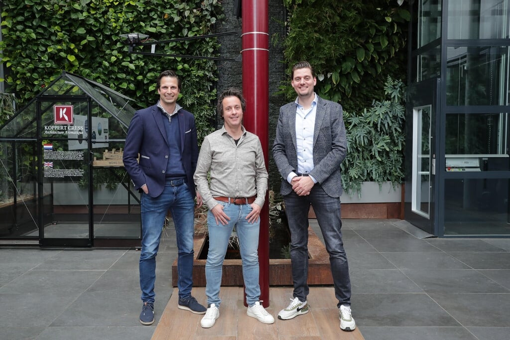 De nieuwe directie van Koppert Cress met van links naar rechts: Robin Schaap, Ronald Vreugdenhil en Stijn Baan.