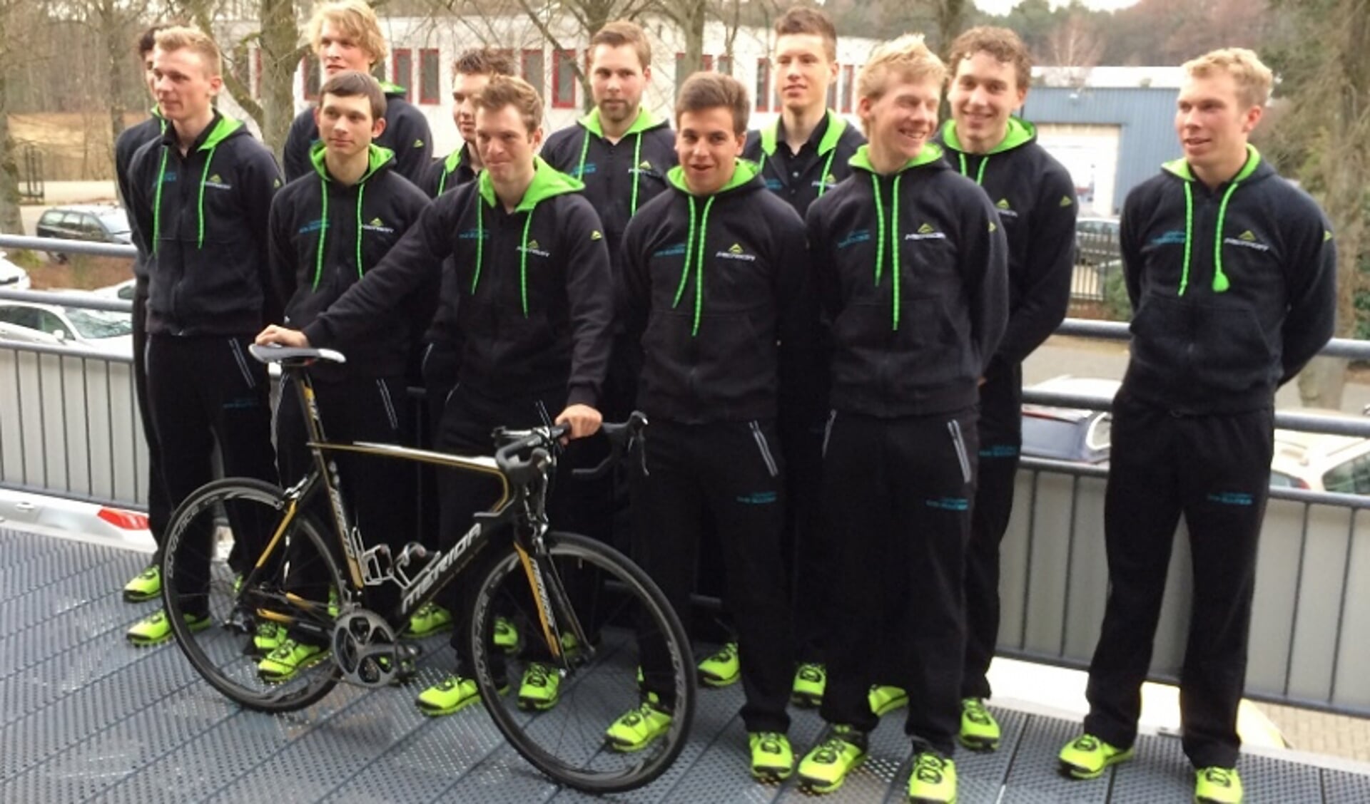 Cycling Team De Rijke bij de ploegpresentatie vorig jaar.