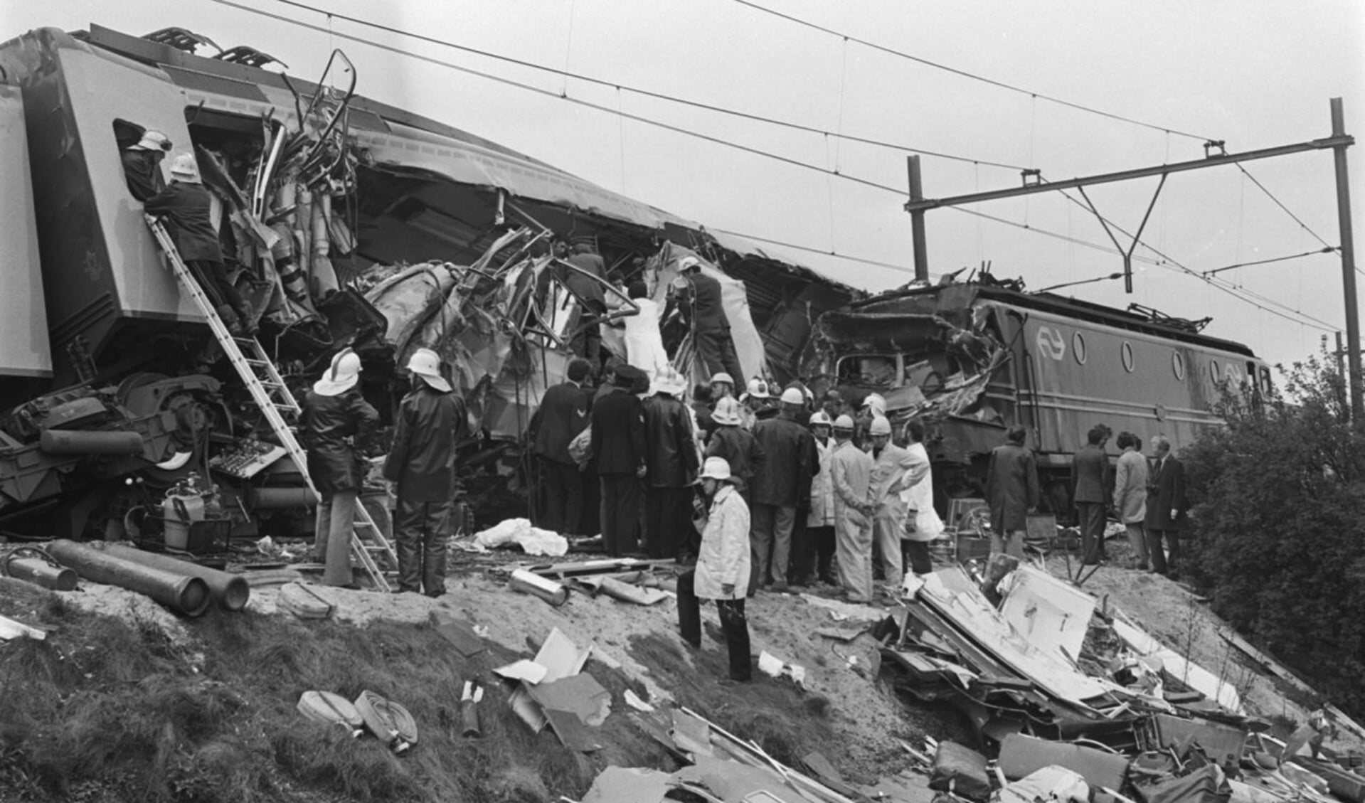 De treinramp bij Schiedam. Foto: Nationaal Archief.