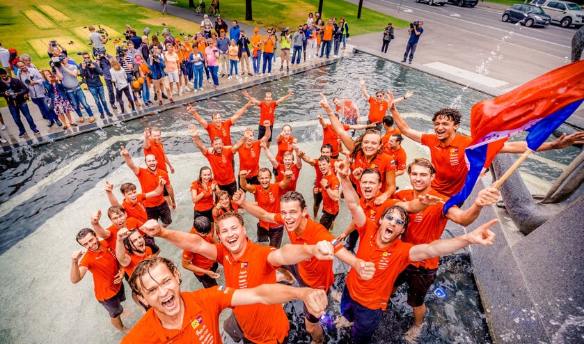 De finish op Victoria Square.