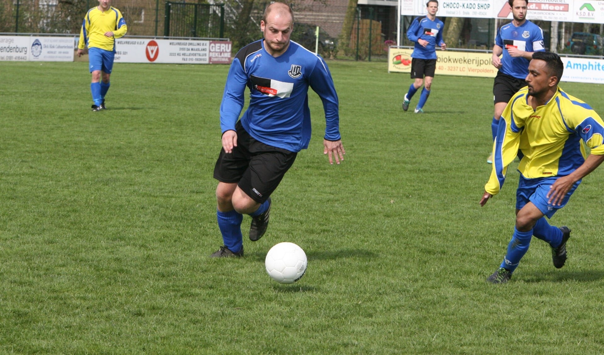 Ondanks twee treffers van Jesper Lakerveld kwam Vierpolders niet tot winst. * Archieffoto: Wil van Balen.