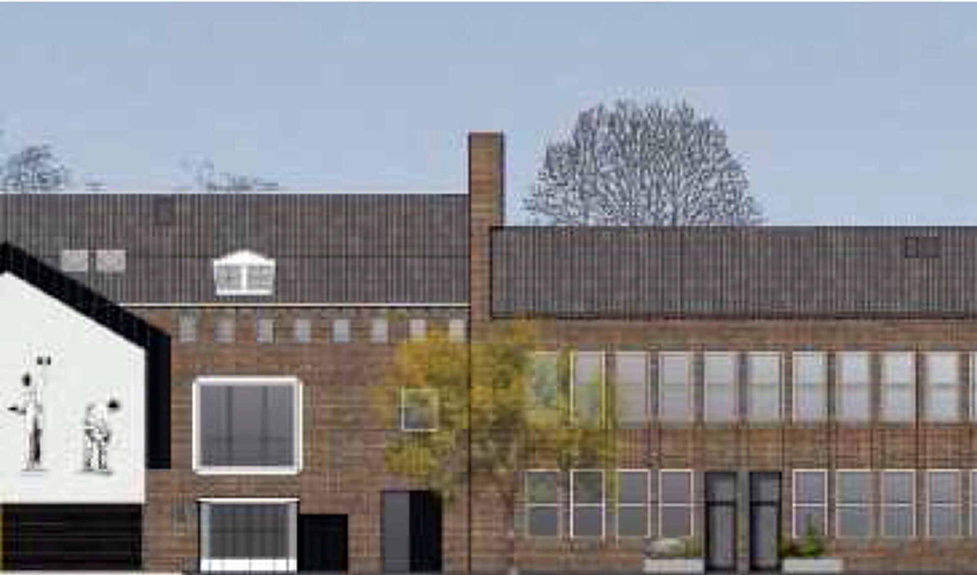 Een van de grotere projecten in de Van Sleenstraat: de transformatie van de school tot woningen