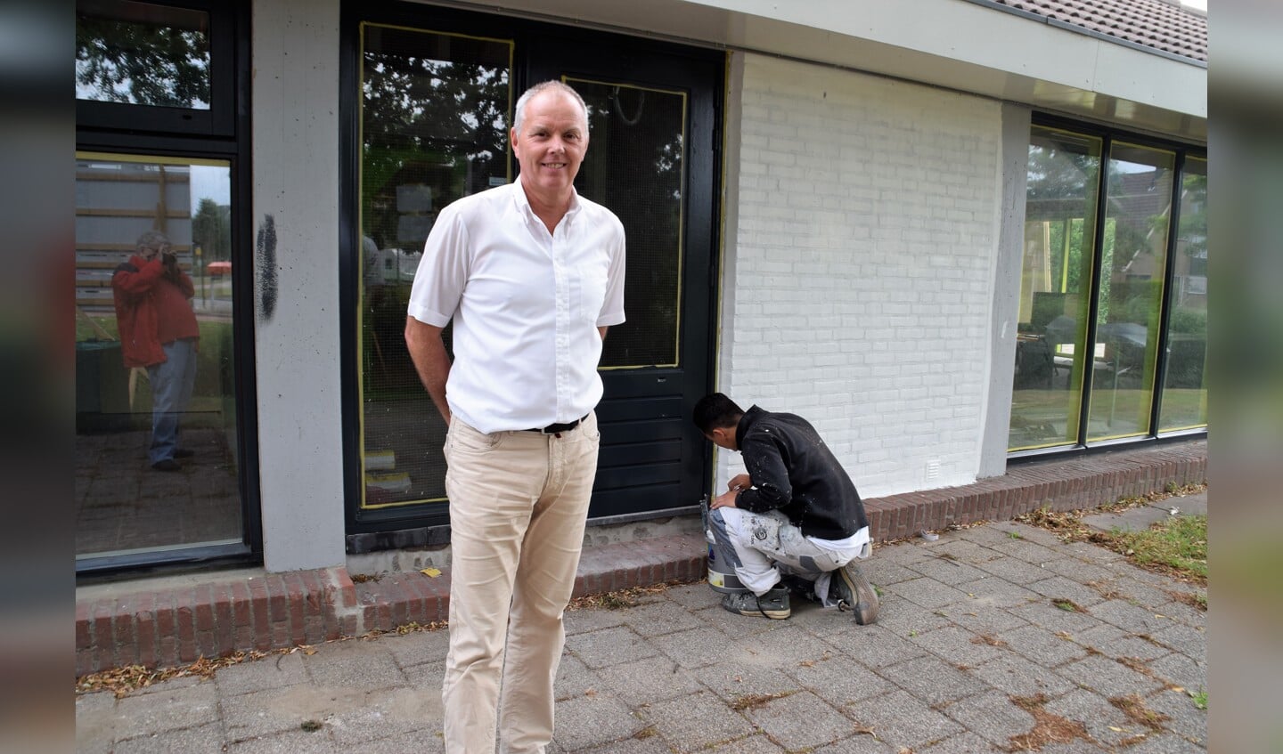 Erik Waasdorp aan de kant waar straks de buurtactiviteiten plaatsvinden