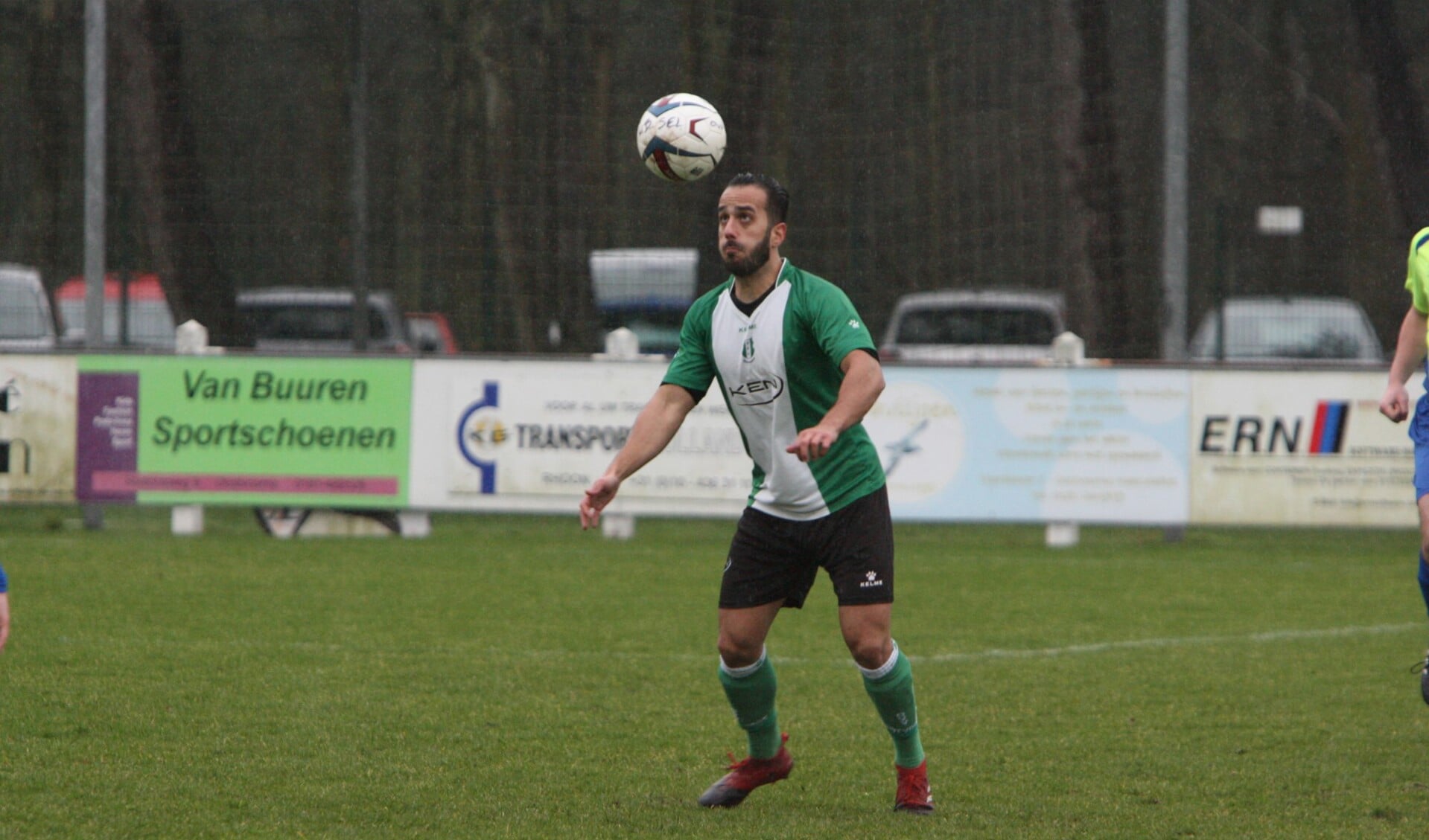 Ferrani van Vugt scoorde voor OVV in de met 4-0 gewonnen derby tegen Abbenbroek. * Foto: Wil van Balen.