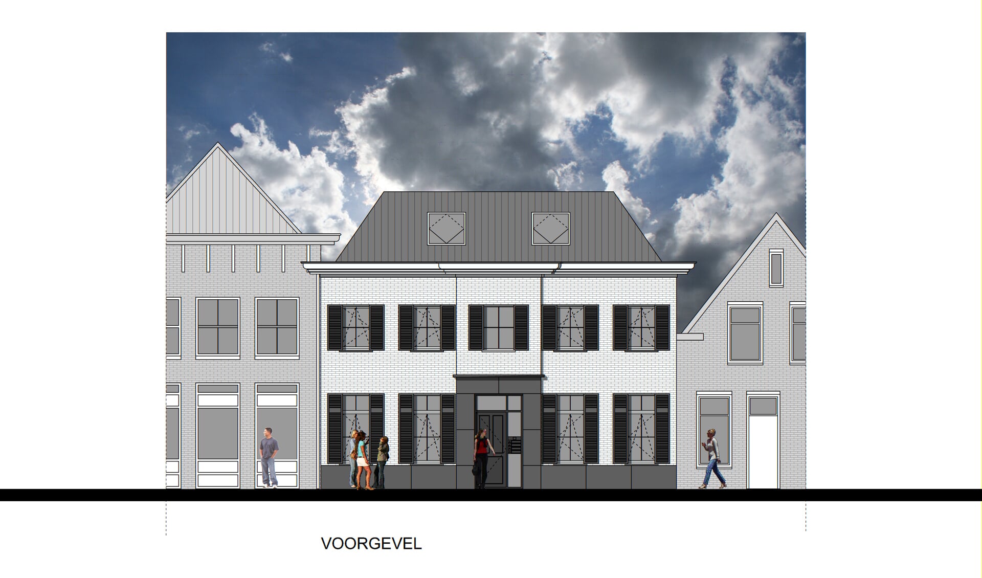 Het huidige pand aan de Voorstraat zal getransformeerd worden naar 2 appartementen en 2 maisonnettes. 