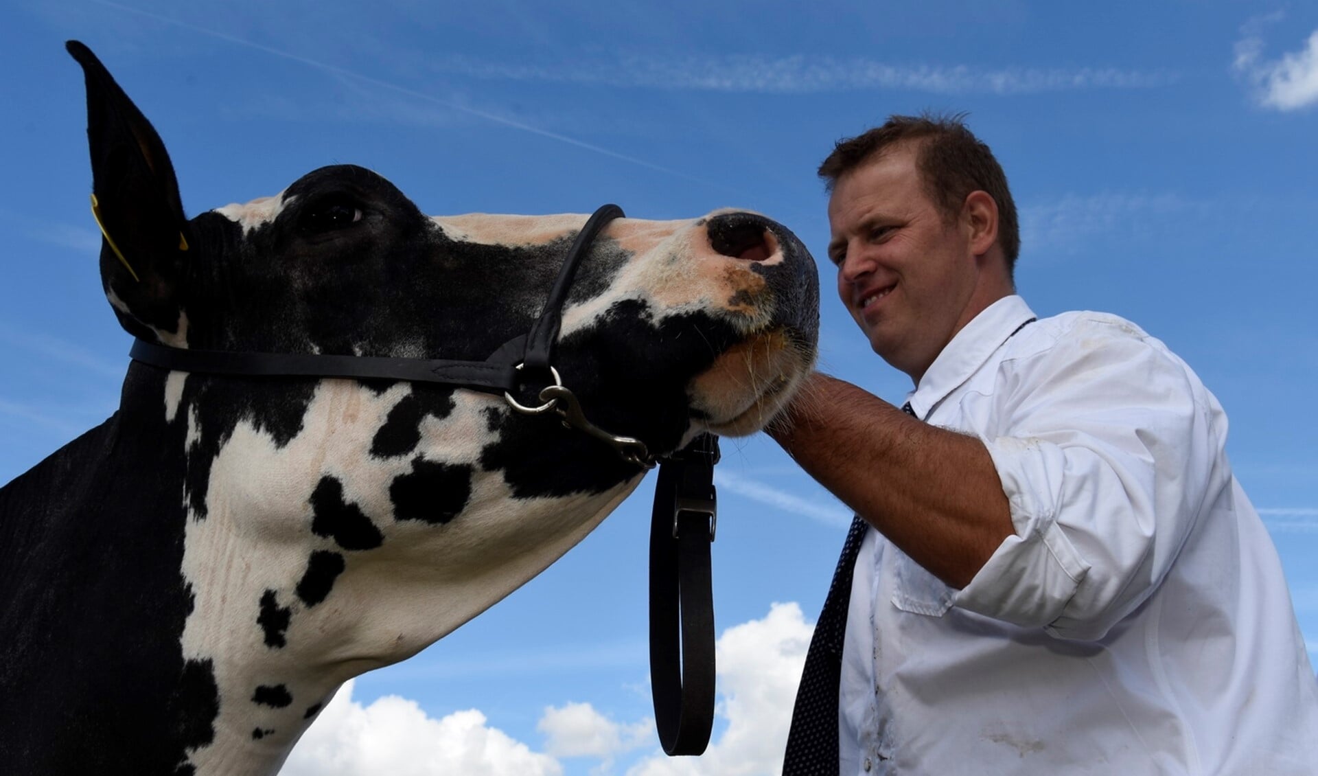 Een trotse melkveehouder! (Foto: Gert Jan Zevenbergen) 