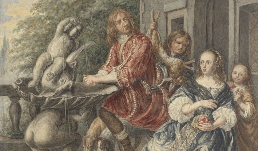 Cornelis de Wit en zijn familie, Matthijs Maris, naar Martinus Lengele, naar Pieter van Anraedt, 1849 - 1917