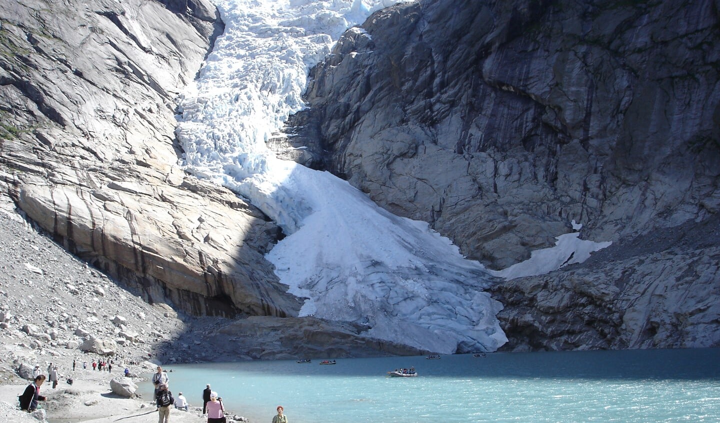 De Briksdalsbreen, een klomp ijs. Foto: Cora de Boed