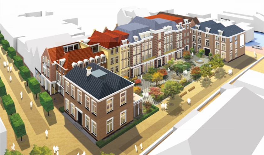 Het winnende plan bezien van boven het Marktplein.