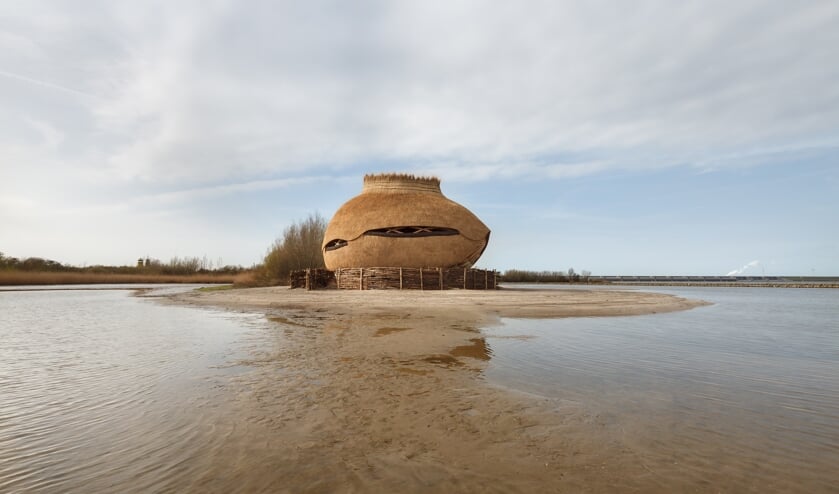 Vogelobservatorium 'T IJ ontwerp RO&AD architecten en RAU met houten Zollinger-constructie (foto: Katja Effting)