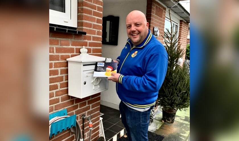 Robert Vis bezorgt de kerstkaart zelf ook.