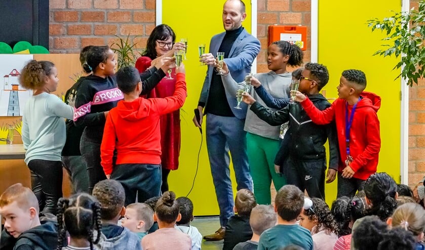 Felicitaties van onderwijswethouder Struijk.