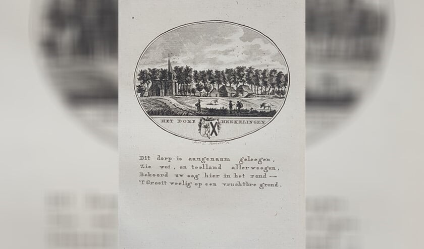 Het dorp Hekelingen, een van de prenten uit de collectie van Stichting Oud-Geervliet.