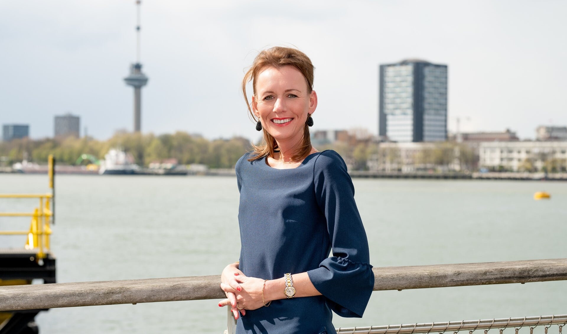 Caroline Nagtegaal in haar woonplaats Rotterdam.