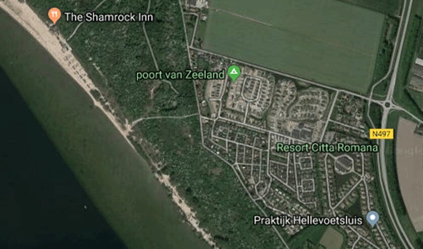 Het nieuwe park met luxe vakantiewoningen zou aan de Duinweg worden gebouwd