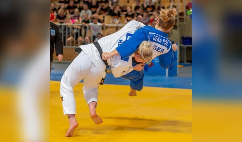 Larissa in actie tijdens de World Cup.