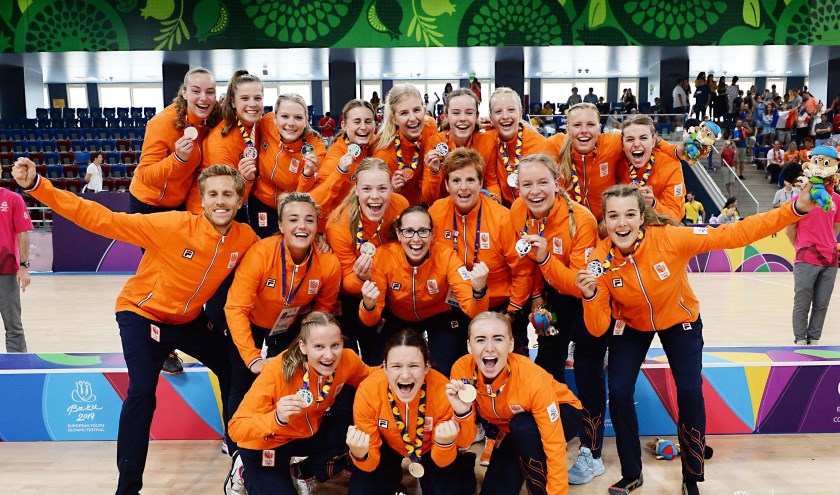 Het Nederlands handbalteam U17.