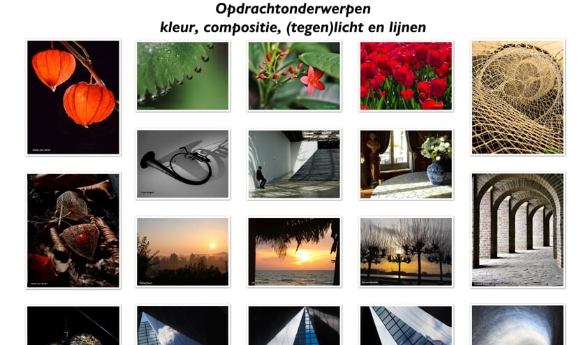 De expositie is samengesteld uit foto's die deelnemers aan cursussen Creatieve fotografie in Ouddorp en Rotterdam hebben gemaakt.