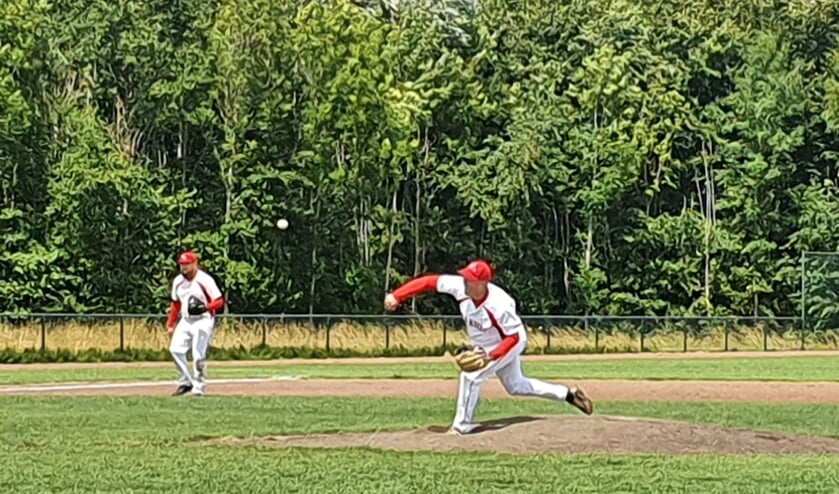 Pitcher Ernst Vuerhard wist, met zijn gevarieerde worpen, menig tegenstander op het verkeerde been te zetten.