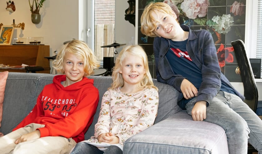 <p>Hidde, Mats en Yfke (Foto: Marjan Vrijvogel)</p>