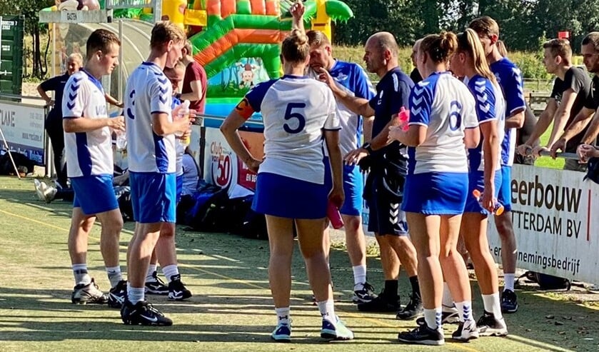 Olympia 1 tijdens een time out.