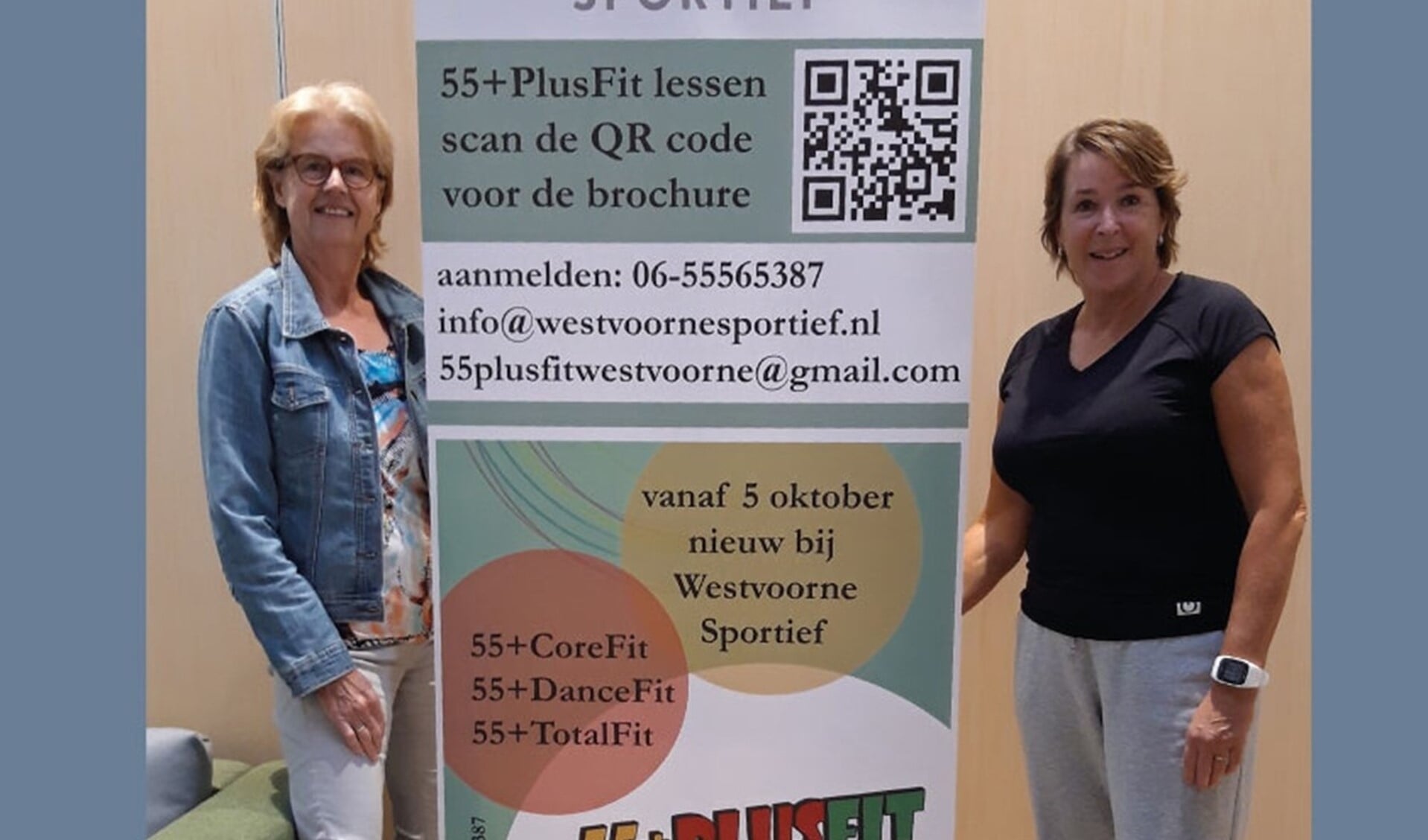  Gerda Groenenberg van Westvoorne Sportief en Liesbeth Louer van 55+PlusFit 