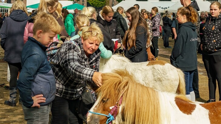 De traditionele paardenmarkt is op Tweede Pinksterdag en trekt altijd veel bezoekers. 