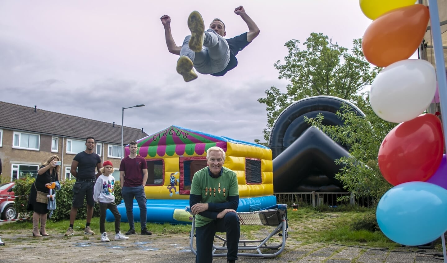 Freerunner Tim van Onselen maakte indruk tijdens de talentendag.