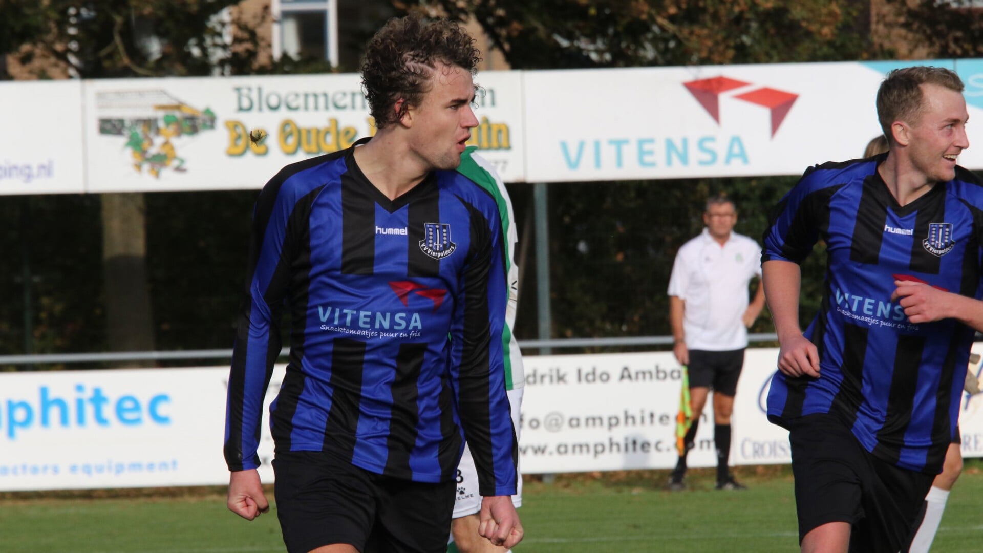 De twee goals van Vincent Bieling in de derby bij OVV leverden Vierpolders geen punten op. (Archieffoto: Wil van Balen).
