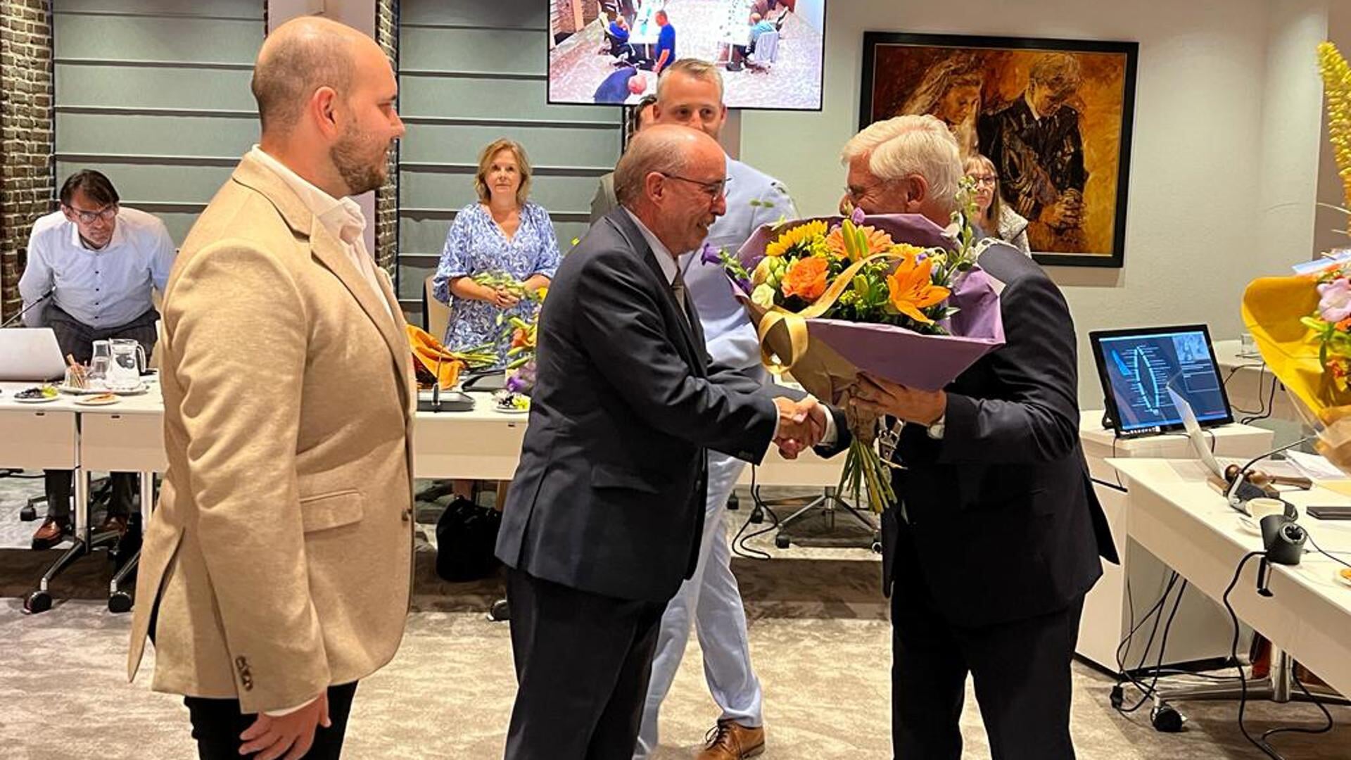 Bloemen van de burgemeester. (foto: pr)