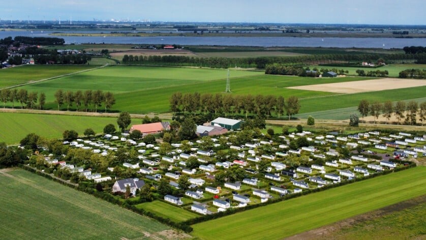 Luchtfoto van de camping 't Vogelnest