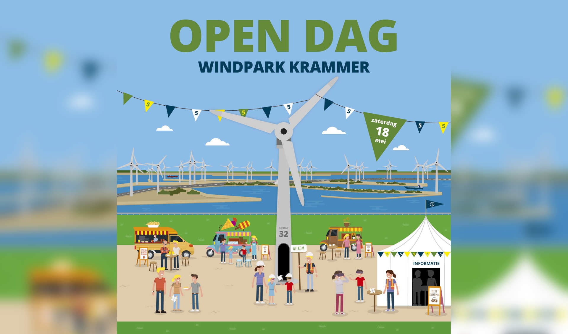 De bijna 5000 leden van de coöperaties Zeeuwind en Deltawind hebben het initiatief genomen om het windpark op en rondom de Krammersluizen te ontwikkelen. Het windpark is sinds 2019 operationeel. 