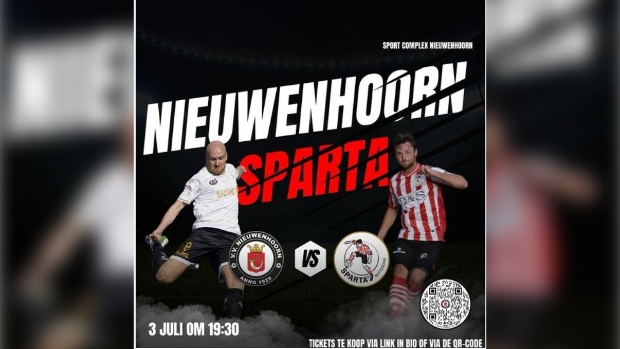 Nieuwenhoorn tegen eredivisieclub Sparta
