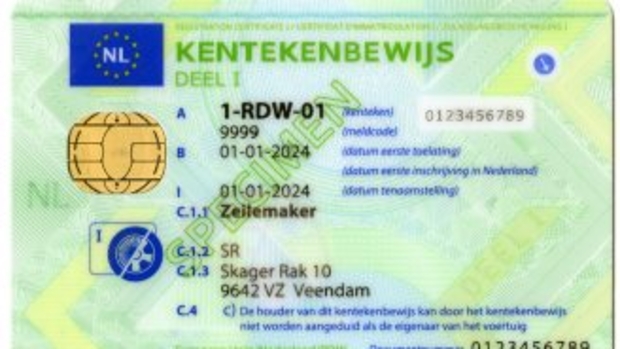 Week na nieuwe kentekenserie ook nieuwe versie kentekenbewijs