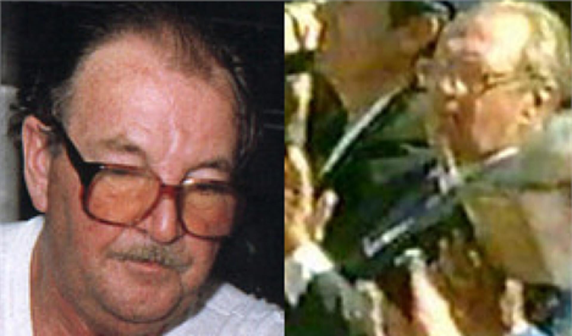 Foto 1: Wim Quak in 1990. Foto 2: TV-beeld Zuid Afrika juni 1999.