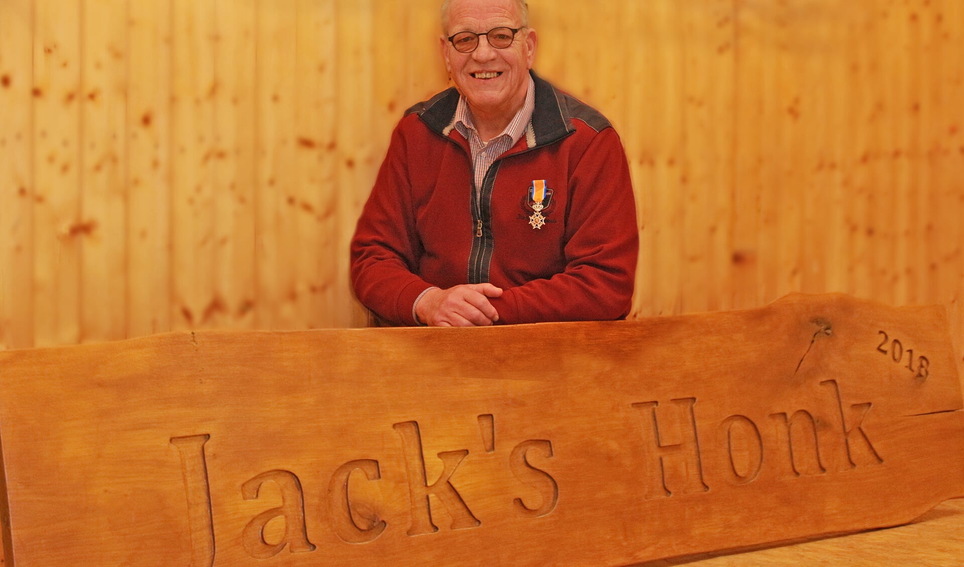 Als eerbetoon voor Jacks inzet is het Maria Goretti scoutinggebouw omgedoopt tot Jack’s Honk. FOTO ELS ROMMERS