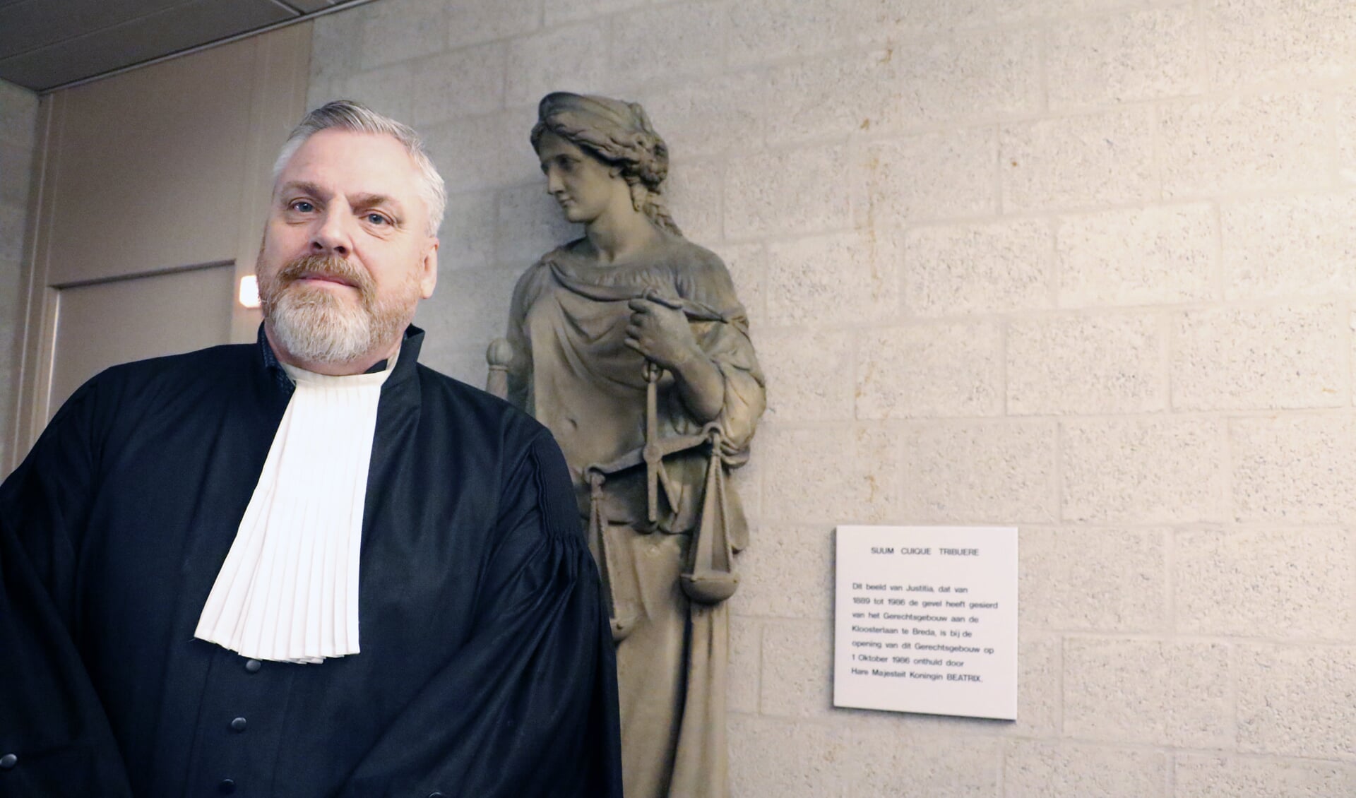 Advocaat Peter Schouten in de rechtbank. 
