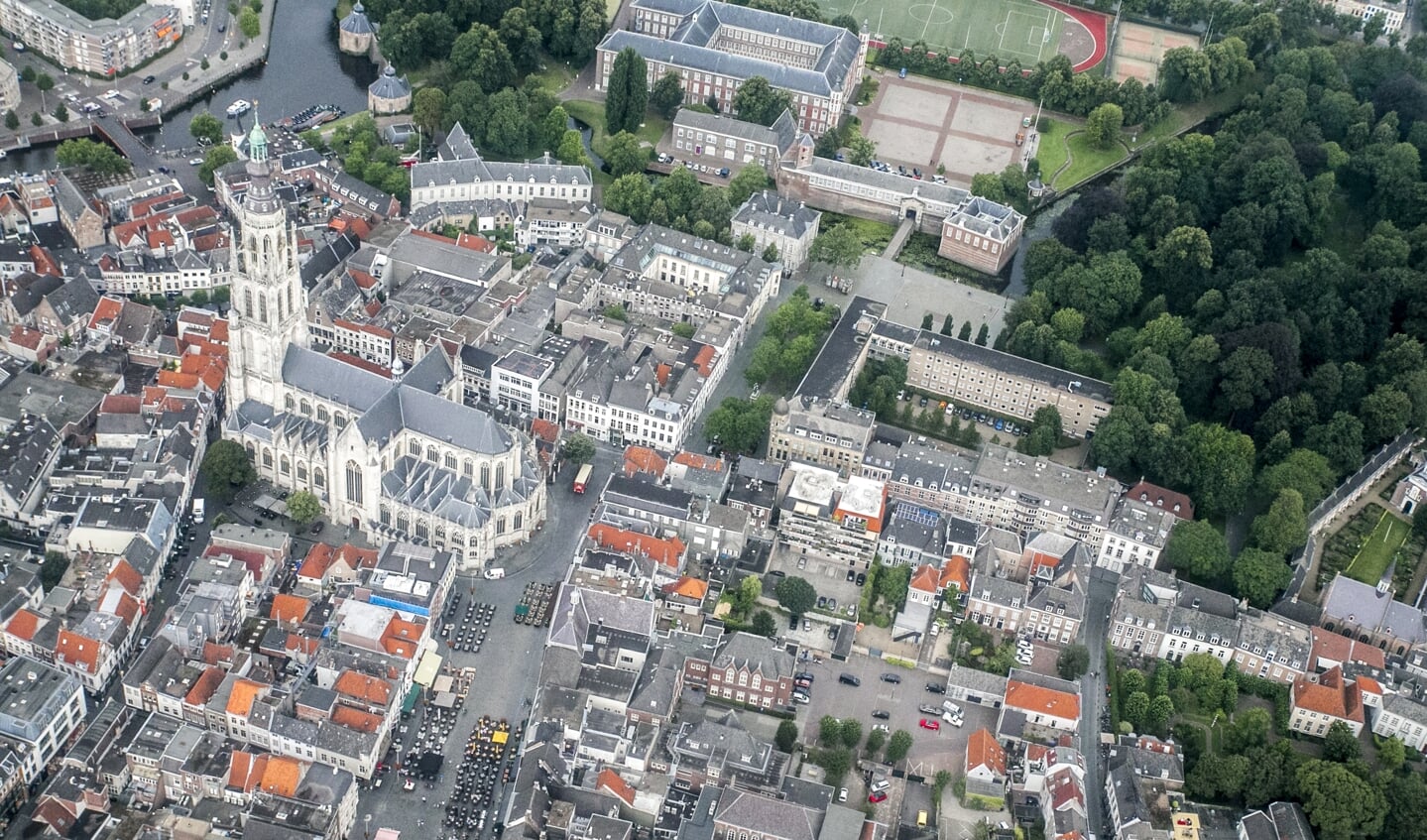 Het centrum van Breda is al eeuwen nagenoeg hetzelfde.