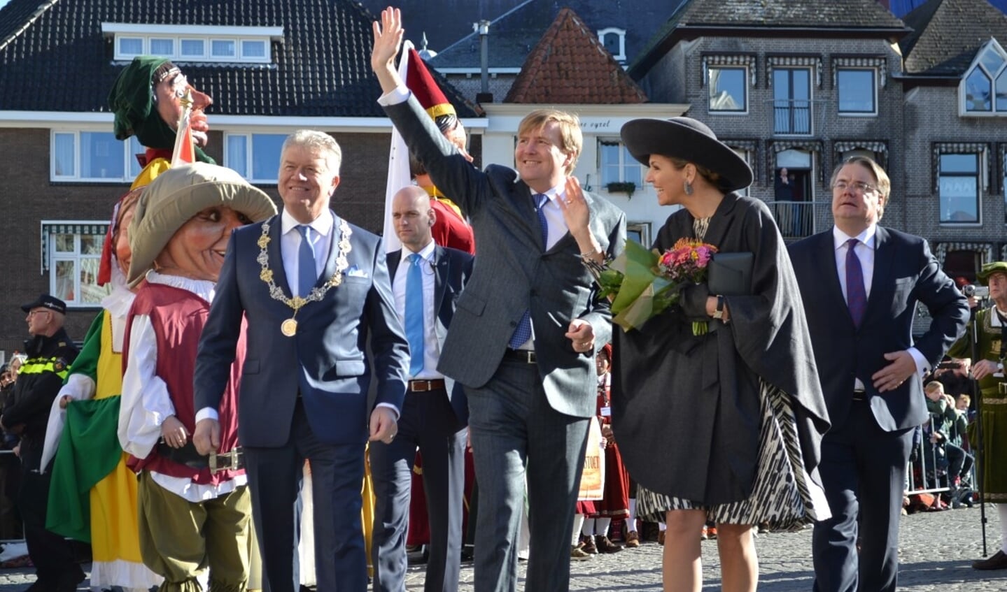 Burgemeester Petter met koning Willem-Alexander en koningin Maxima