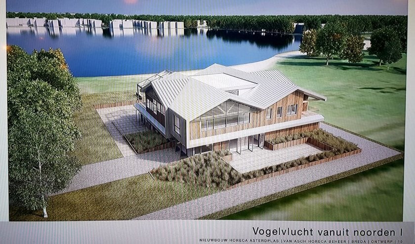Een artist impressie van het plan dat er was.