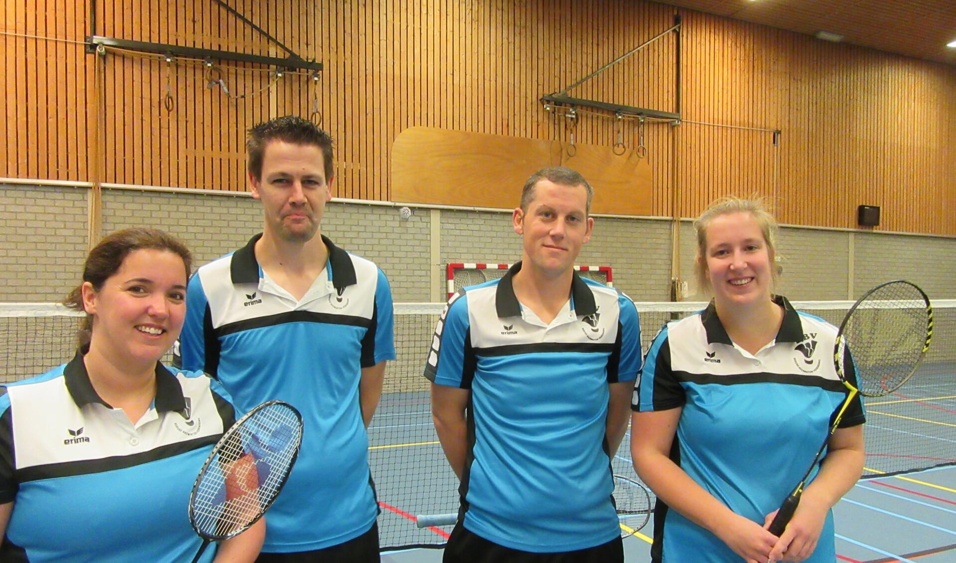 Tweede team van Bergse Badminton Vereniging.