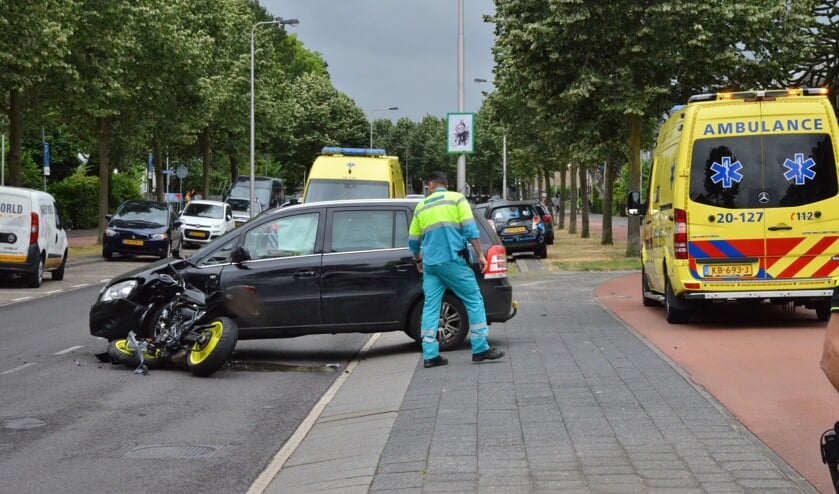 Ongeluk bij de Fatimastraat Motor total loss