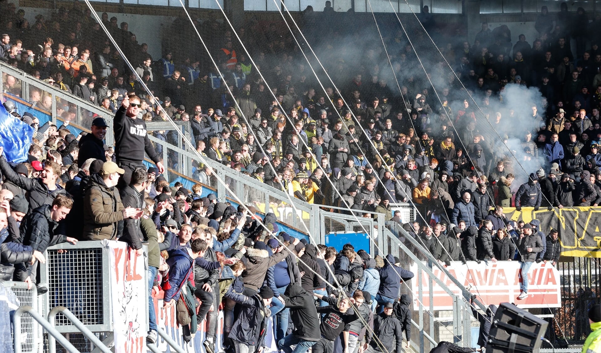 NAC -supporters in het stadion van Willem II, archieffoto