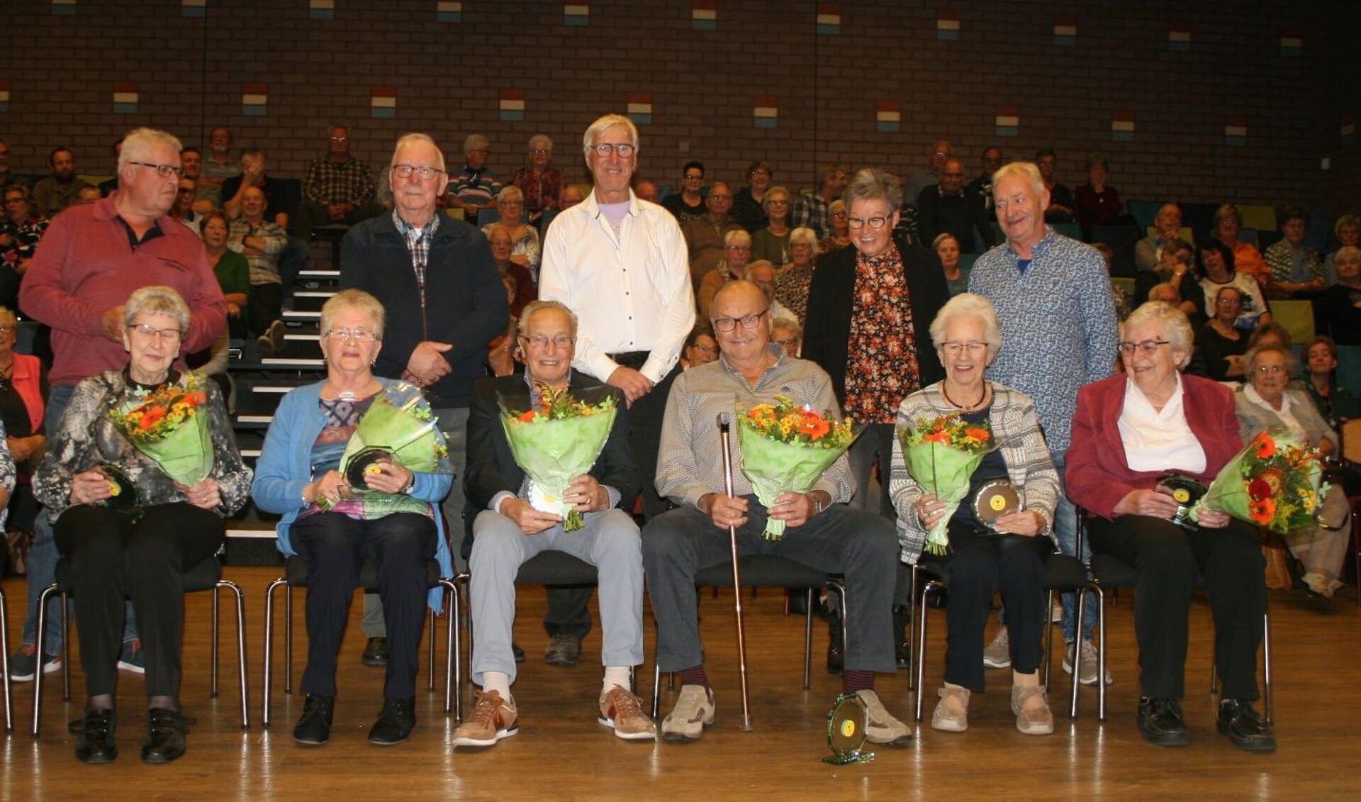 De jubilarissen van de Senioren Vereniging Vosmeer e.o.